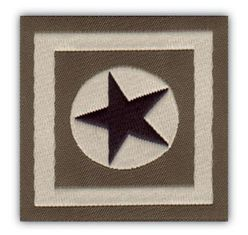 Nažehlovací etikety střední - hvězda